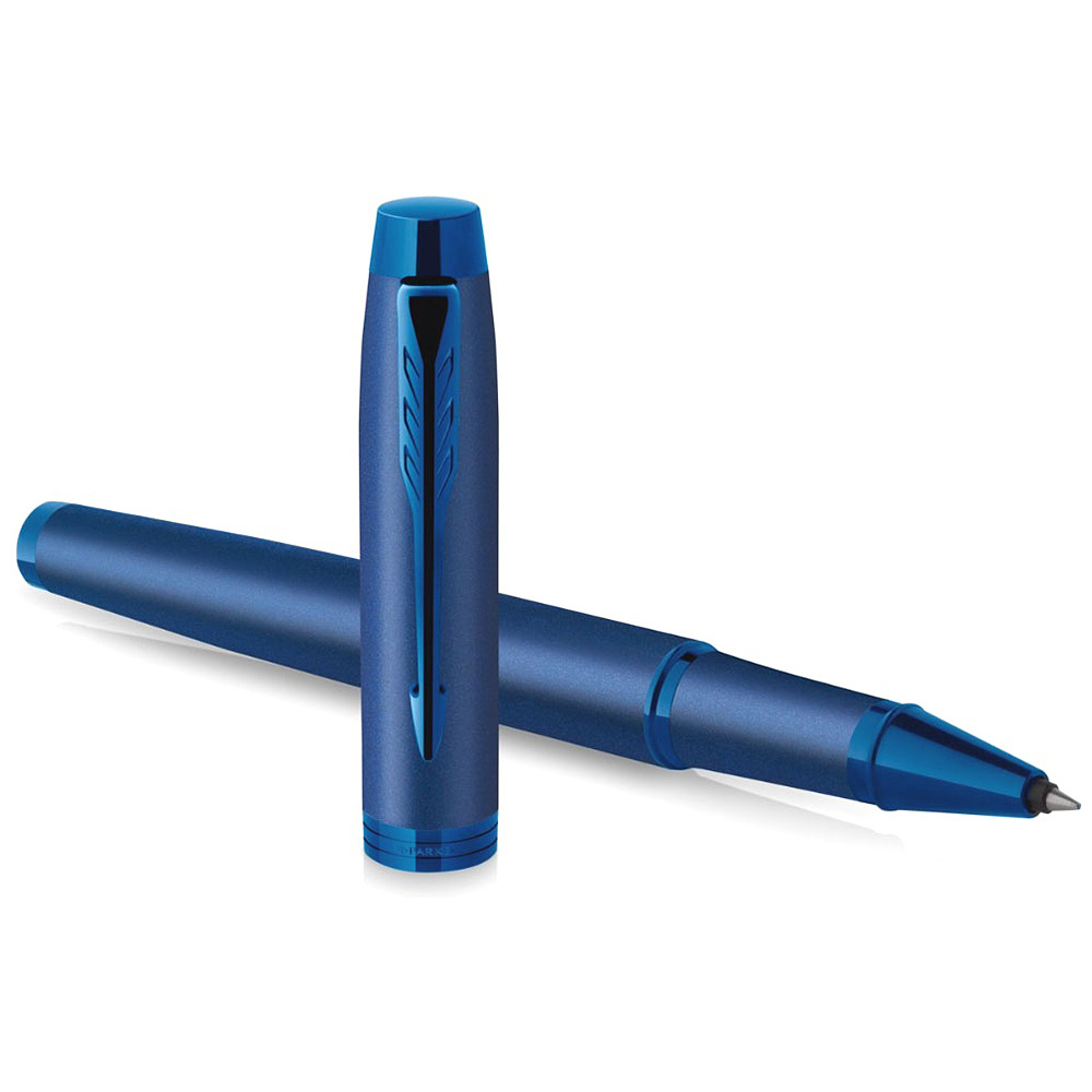 Ручка-роллер Parker "IM Monochrome T328 Blue PVD", 0,5 мм, синий, стерж. черный - 5