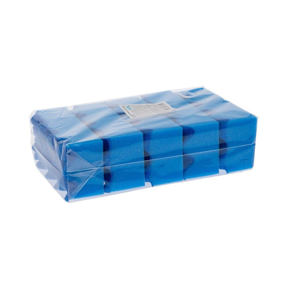 Губка хозяйственная для уборки помещений HQ Profiline, 14х6,3х4,5 см, 5 шт/упак, синий - 6