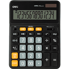 Калькулятор настольный Deli "EM994", черный, пластик, 206.3х155.8х33.7 мм