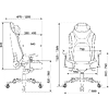 Кресло компьютерное Бюрократ A4Tech Bloody GC-680, искусственная замша, серый, черный, металл - 18