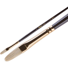 Кисть для рисования "Pinax Artists CLASSIC", щетина, овальная, длинная ручка, №6