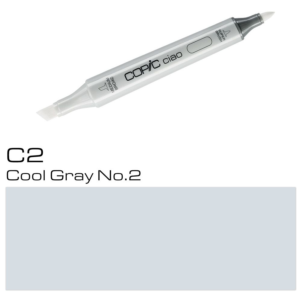 Маркер перманентный "Copic ciao", C-2 холодный серый №2