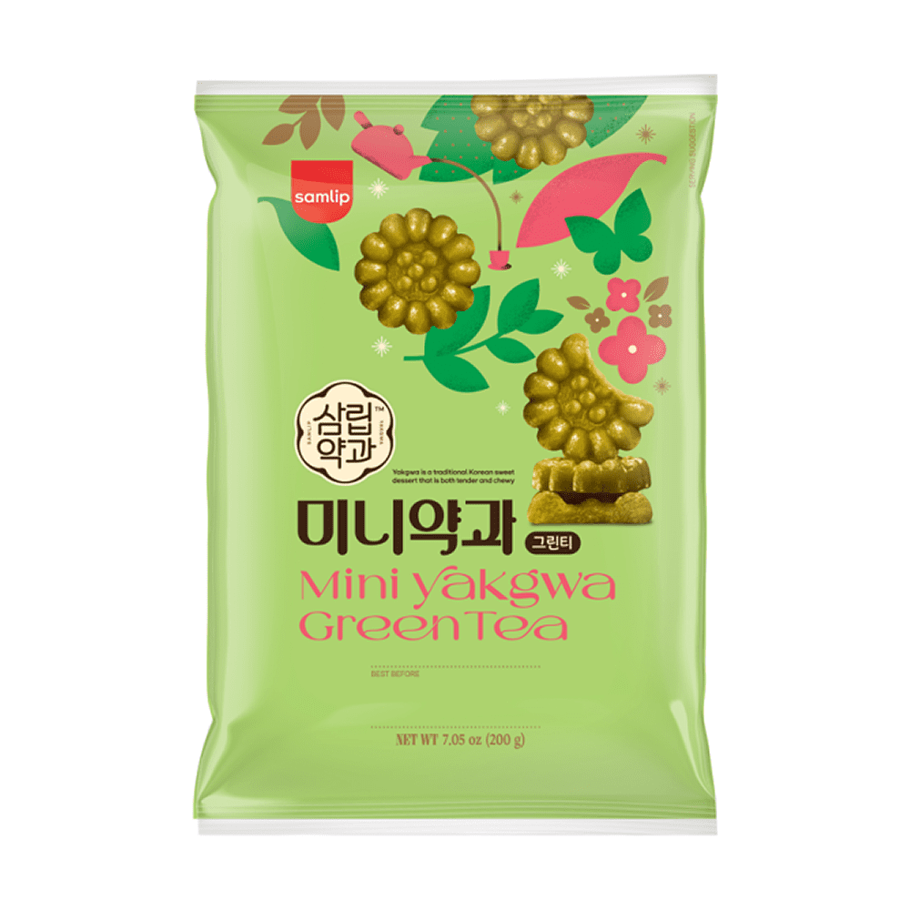 Печенье "Samlip Mini Yakgwa" со вкусом зеленого чая, 200 г