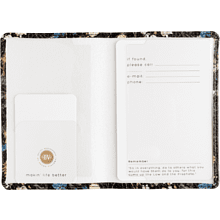 Обложка для паспорта "Flora. Лесные ягоды", кожзам., черный