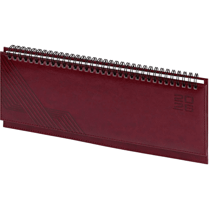 Планинг датированный "Сафир", 310х130 мм, 64 листа, бордовый, 2026 - 2