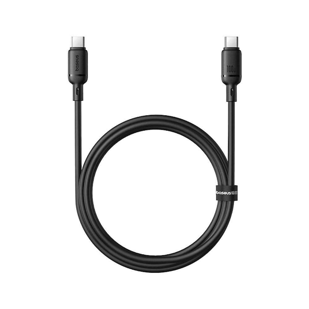 Кабель Baseus P10377704113-00, Type-C to Type-C, 100W, 1 м, Cluster Black - 3