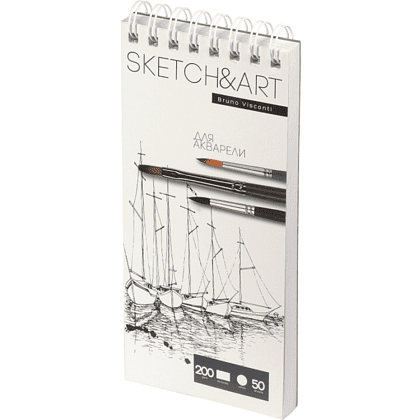 Скетчбук "Sketch&Art", 10.5х22 см, 200 г/м2, 50 листов, на спирали  - 2