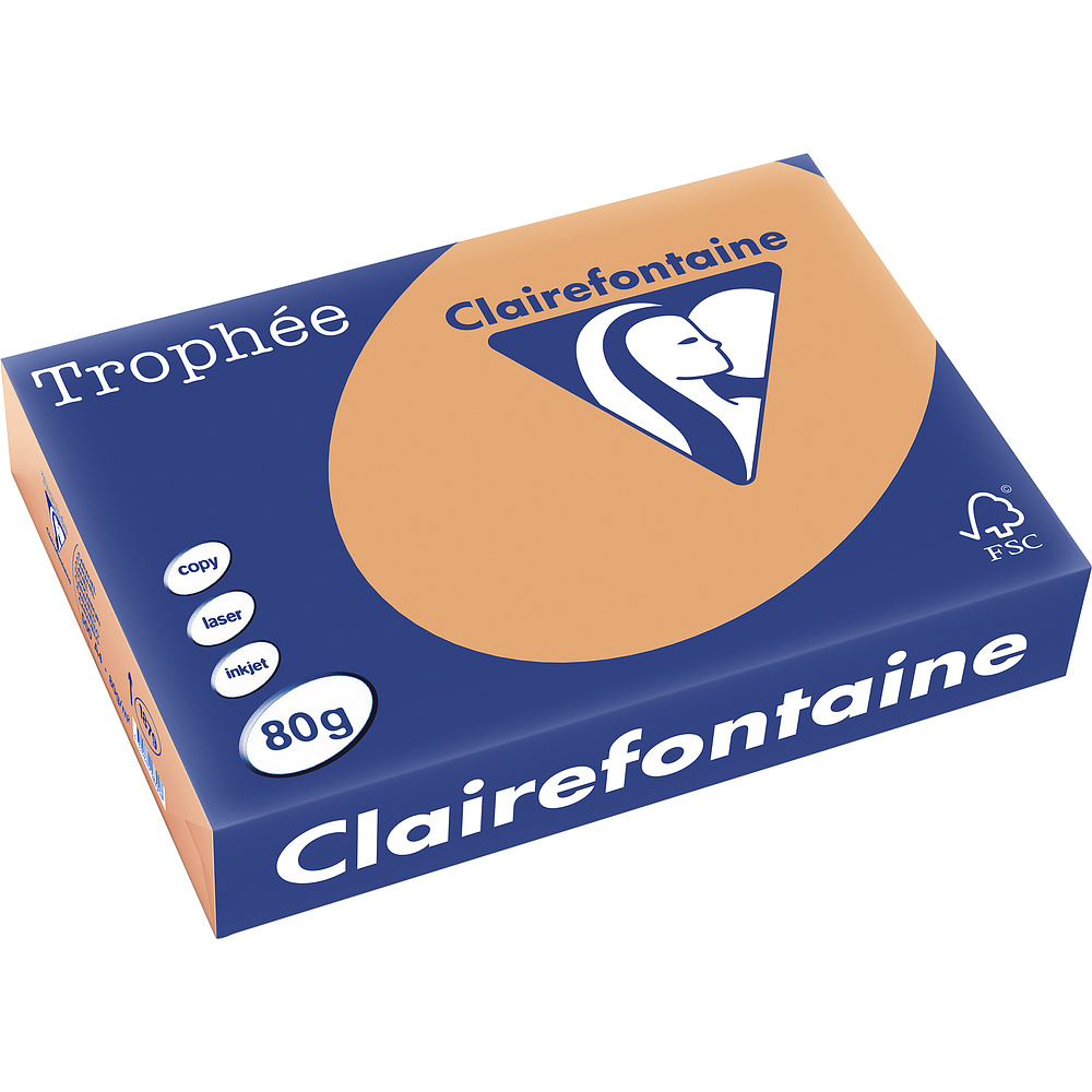 Бумага цветная "Trophée", А4, 500 листов, 80 г/м2, карамельный