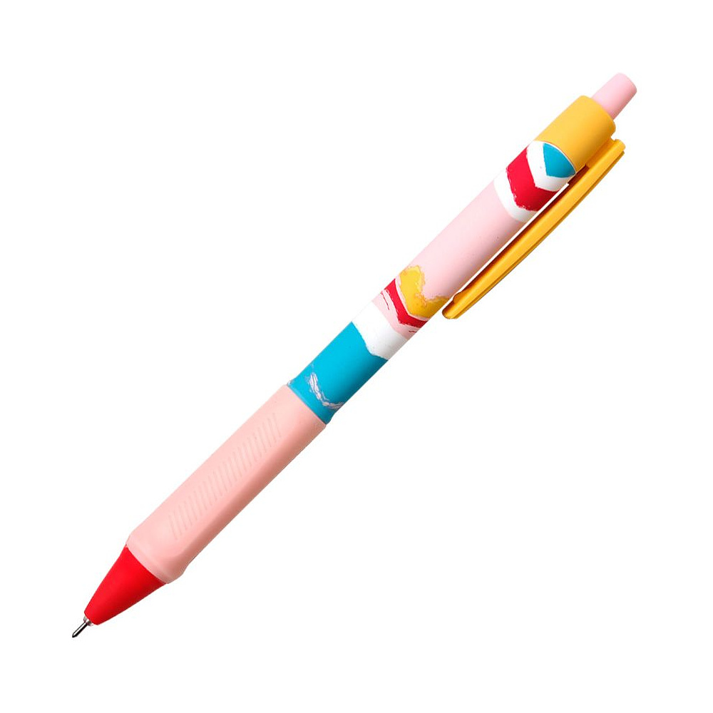 Ручка гелевая "Paints", 0.5 мм, розовый, стерж. черный
