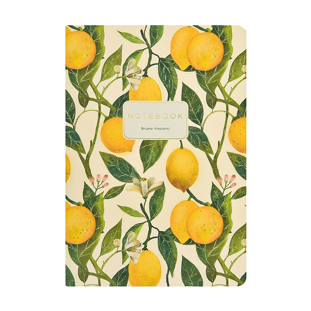 Тетрадь "Flora. Paradise. Lemons", A5, 40 листов, клетка, софт., белый, желтый - 2