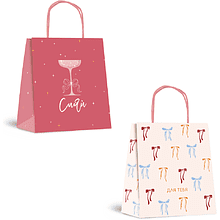 Пакет бумажный подарочный "Cherry Lady", 24х28х14 см, ассорти