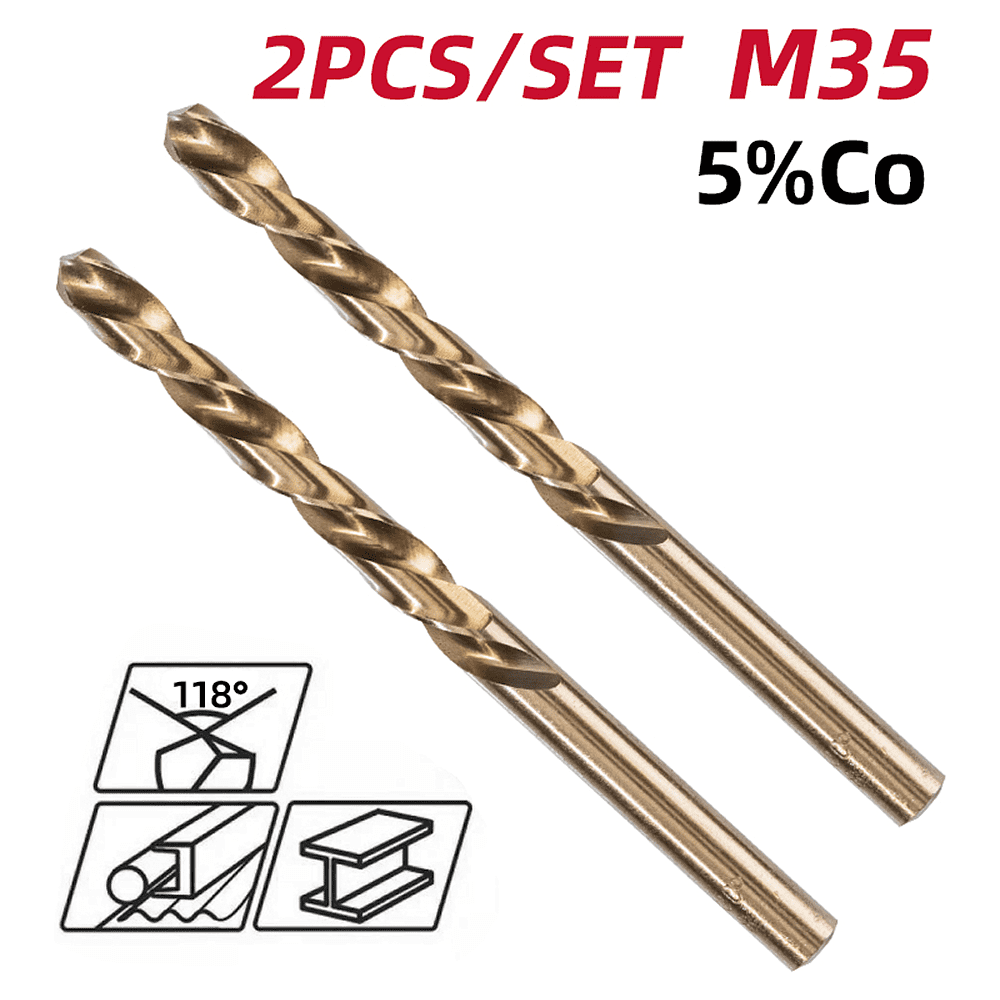 Сверло по металлу Deli RS EDH-MHZ020-E2, 2.0 мм, DIN 338, HSCo 5%, 2 шт. - 2 Сверло по металлу Deli RS EDH-MHZ020-E2, 2.0 мм, DIN 338, HSCo 5%, 2 шт. - 2