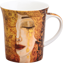 Кружка фарфоровая "Золотые слезы", 360 мл, коричневый