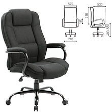 Кресло для руководителя BRABIX "Premium Blocks HD-002", ткань, металл, черный