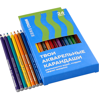Набор акварельных карандашей "Стихия", 24 цвета - 7