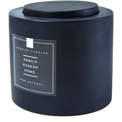 Свеча декоративная "Family Kurash Home Круг", ароматизированная, черный - 2