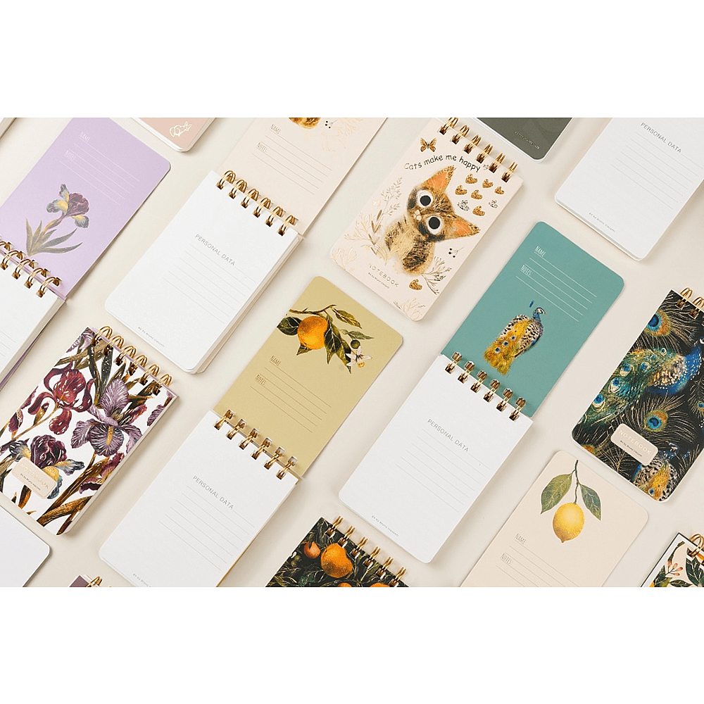 Блокнот "Flora. Ирисы", В6, 100 листов, линейка, спираль сверху, белый, фиолетовый - 5