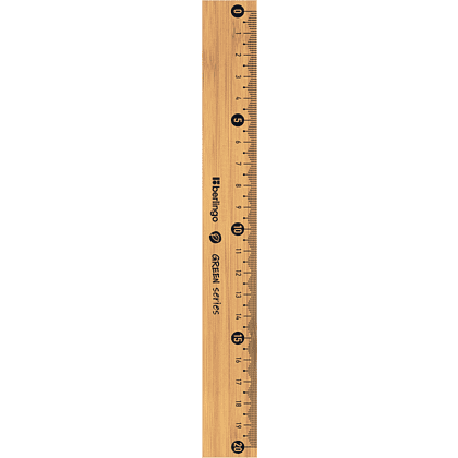 Линейка деревянная "Green Series", 20 см, блистер