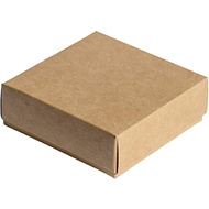 Коробка подарочная картонная, 12х12х4 см, коричневый