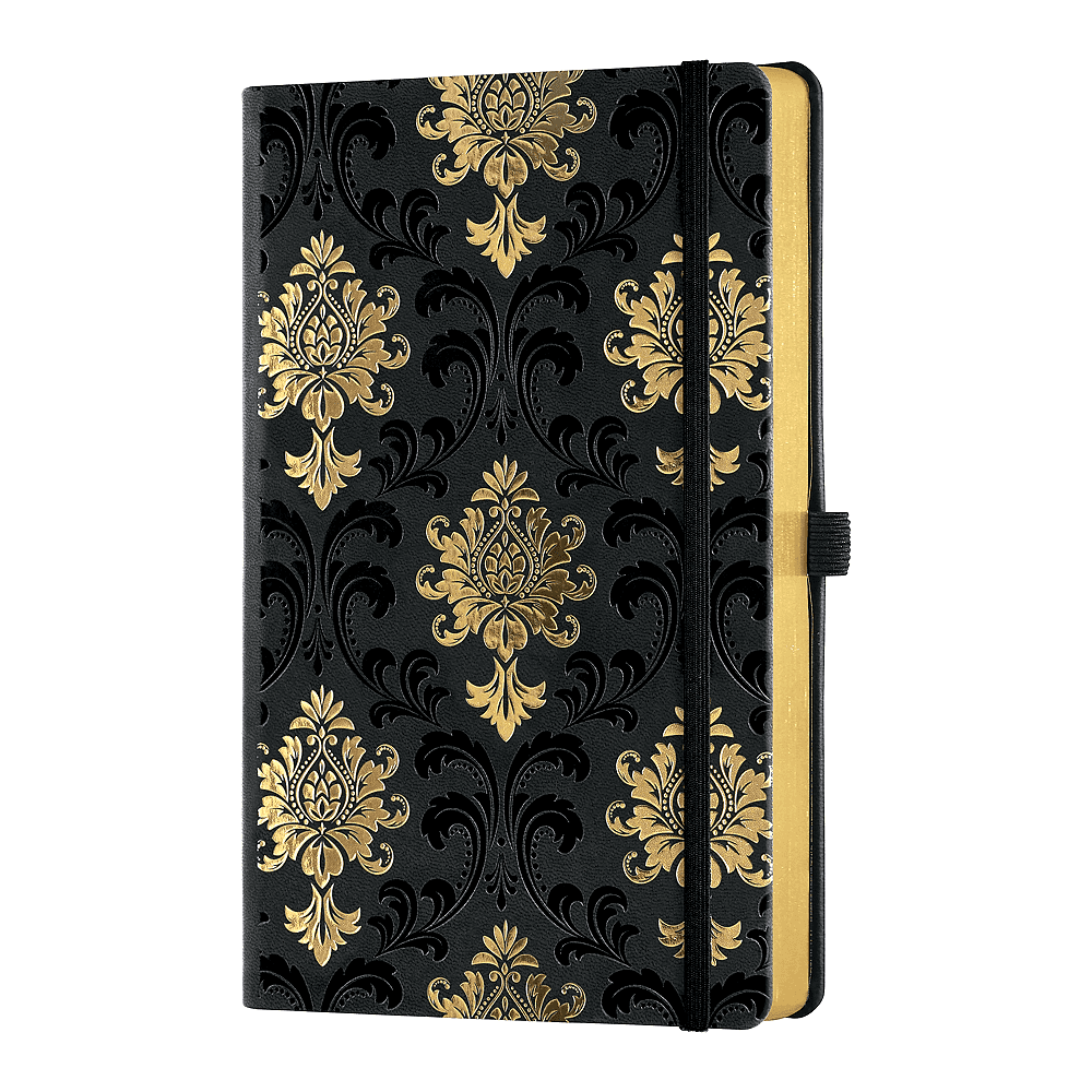 Блокнот Castelli Milano "Baroque Gold", А5, 96 листов, линейка, черный, золотой