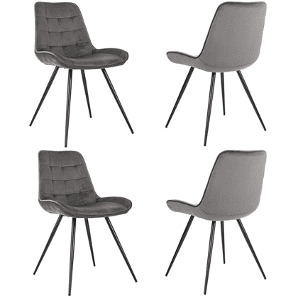 Стул Бюрократ "CH-K2_4", ткань, темно-серый, металл, комплект 4 штуки