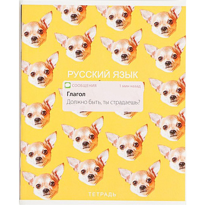 Тетрадь "Уведомления. Русский язык", А5, 48 листов, клетка, разноцветный