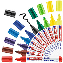 Набор маркеров для текстиля Edding "E-4500 Basic", 10 шт., ассорти