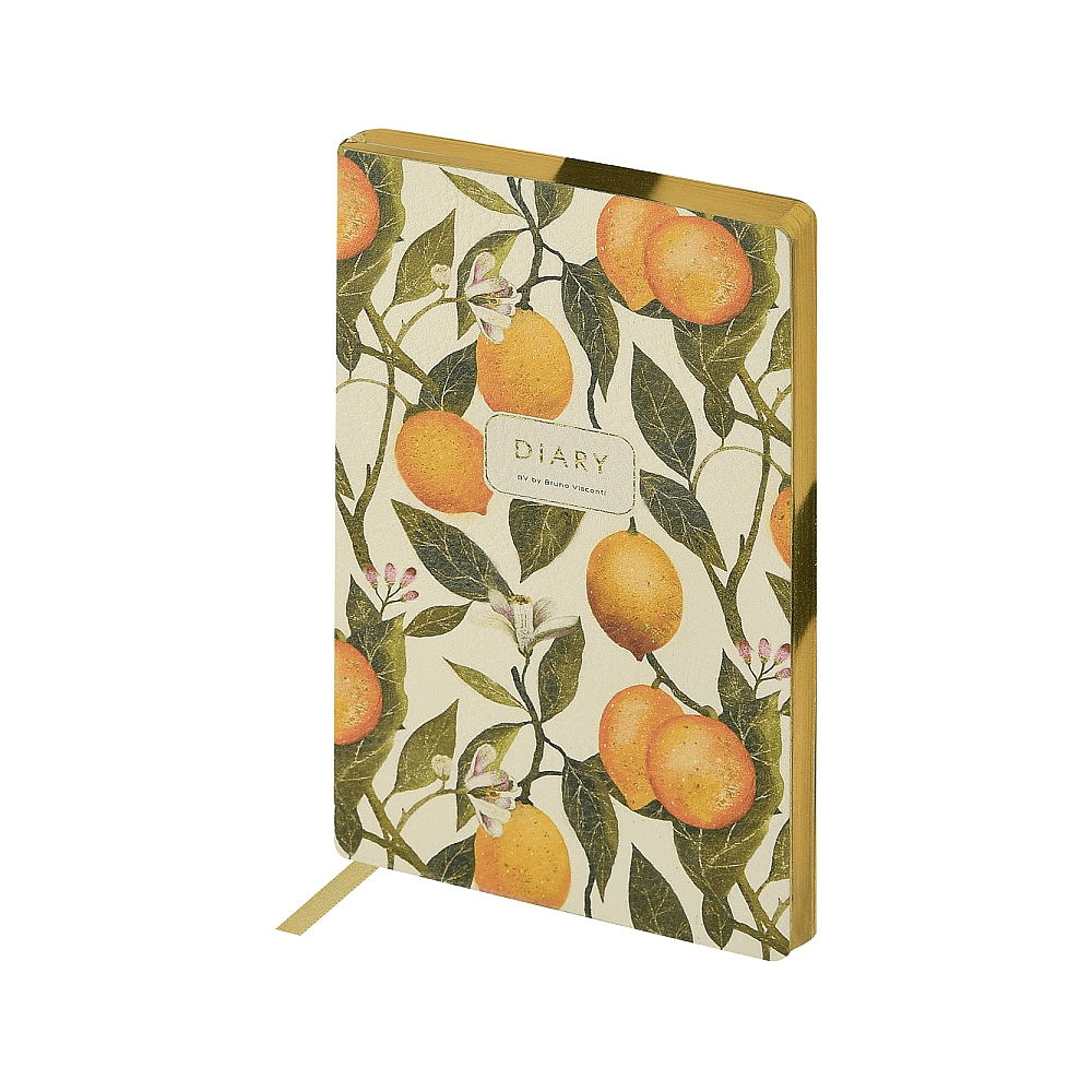 Ежедневник недатированный "Flora. Лимоны", А5, 256 страниц, желтый, зеленый - 2