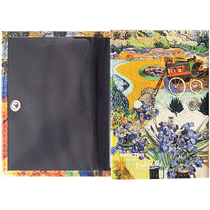 Обложка для автодокументов и паспорта "Цвета Ван Гога", разноцветный - 3