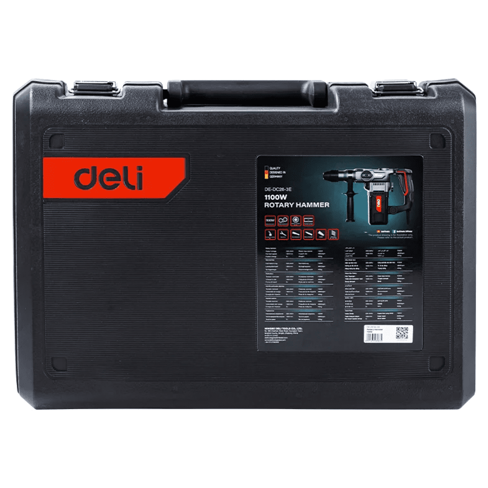 Перфоратор Deli RS EDE-DC26-3E 1100 Вт, 5 Дж, 3 режима, кейс - 2
