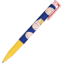 Ручка шариковая автоматическая "Simple", 0.7 мм, желтый, стерж. синий