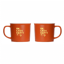 Кружка "Big girls don’t cry", 360 мл, фарфор, оранжевый, белый