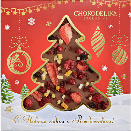 Шоколад молочный "Райские мечты", 150 г, новогодняя упаковка