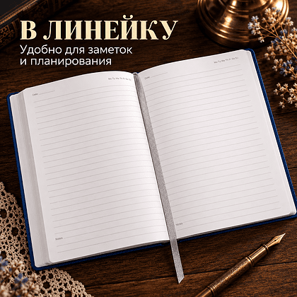 Ежедневник недатированный "Tucson Flex. Нітка пакаленняў", А5, 272 страниц, линейка, синий - 2