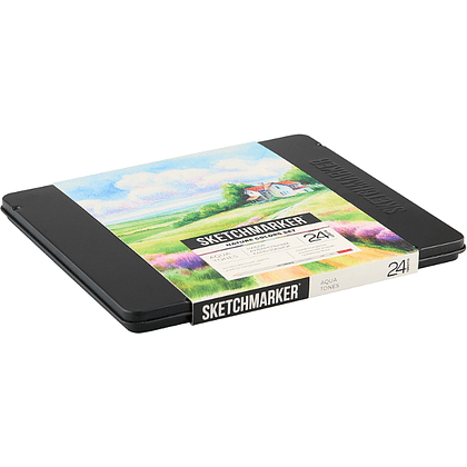 Цветные карандаши акварельные "Sketchmarker Природа", набор 24 цвета, жестяной пенал - 3