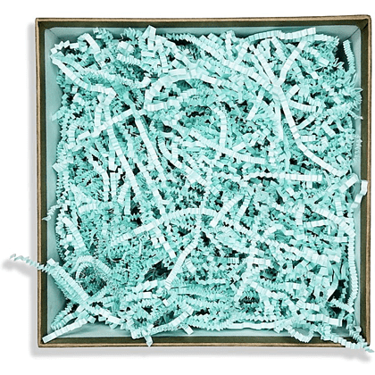 Наполнитель бумажный, гофрированный, 3 мм, 50 г, голубой