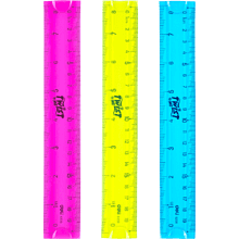 Линейка "Deli E6208", 20 см, ассорти