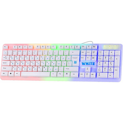 Клавиатура Defender "White Rainbow GK-172 RU", USB, проводная, белый