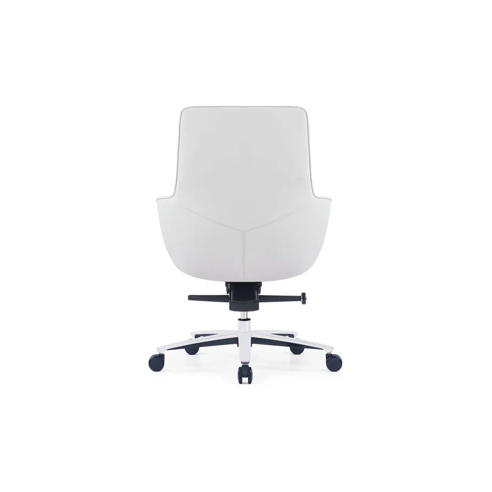 Кресло компьютерное SitZone CH-500B, кожа, алюминий, белый - 5