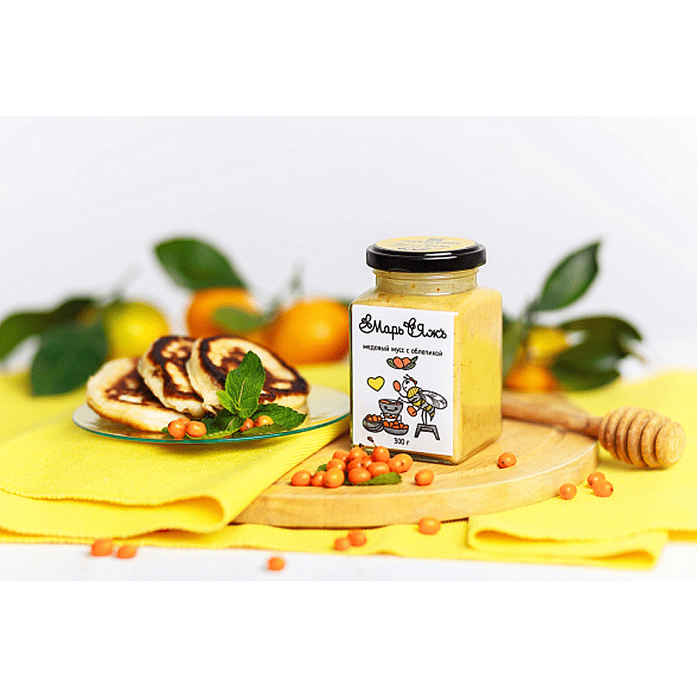 Медовый мусс "МарьЯжъ" с облепихой, 300 гр  - 2