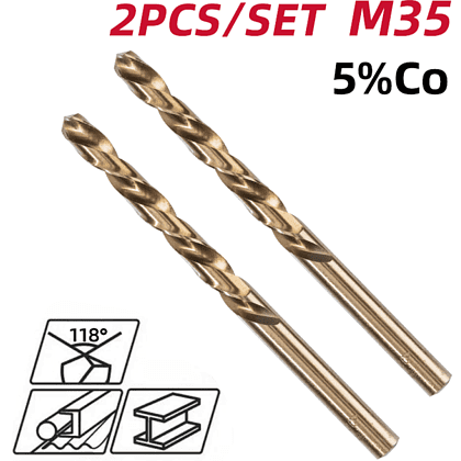 Сверло по металлу Deli RS EDH-MHZ010-E2, 1.0 мм, DIN 338, HSCo 5%, 2 шт. - 2 Сверло по металлу Deli RS EDH-MHZ010-E2, 1.0 мм, DIN 338, HSCo 5%, 2 шт. - 2