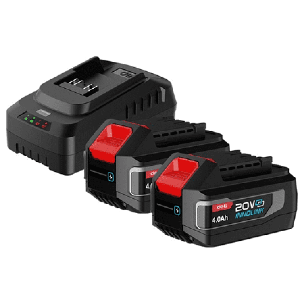 Комплект аккумуляторных батарей и зарядного устройства Deli RS EDE-CM20A4E, 2 АКБ, 4 Ач, З/У 2А, -10%