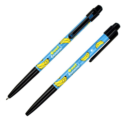 Ручка шариковая автоматическая "Кот, собака и банан", 0,7 мм, ассорти, стержень синий - 3
