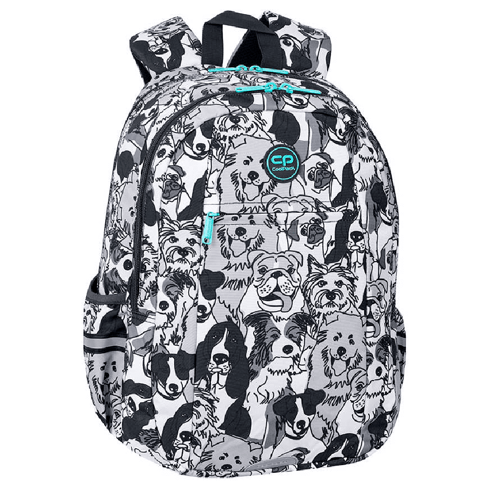 Рюкзак школьный Coolpack "Dogs planet" M, серый, белый