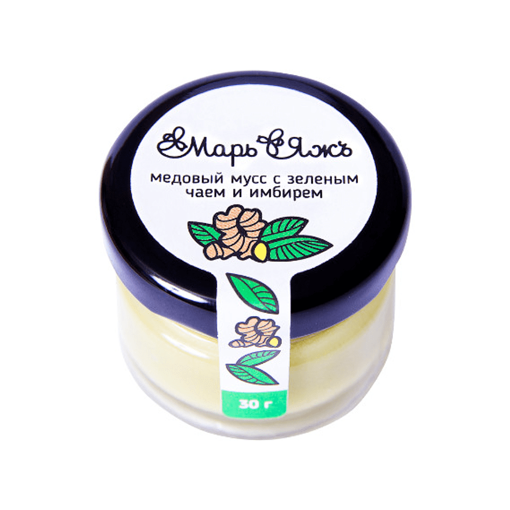 Медовый мусс "МарьЯжъ" с зелёным чаем и имбирём, 30 гр 