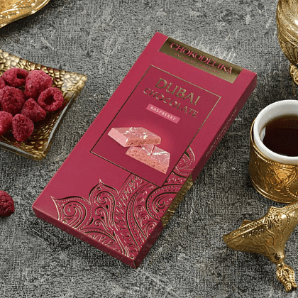 Шоколад белый "Dubai Raspberry", 180 г, с начинкой малина - 4