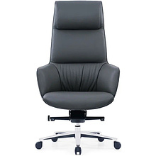 Кресло компьютерное SitZone CH-500A, кожа, алюминий, черный