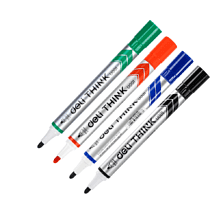 Набор маркеров для досок "Think", 4 шт, ассорти