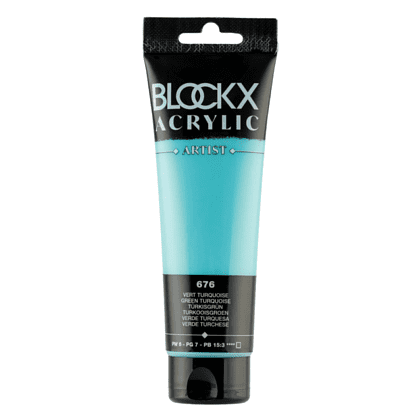 Краски акриловые "Blockx", 676 бирюзовый зеленый, 120 мл
