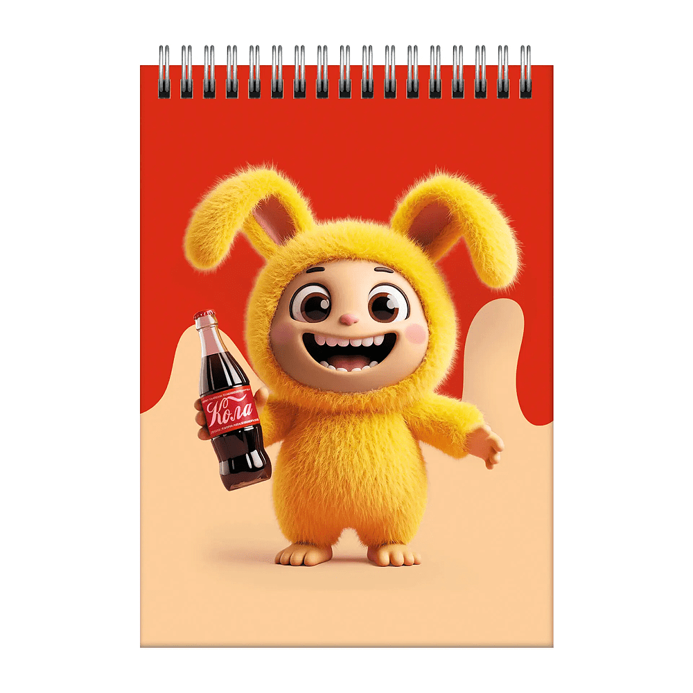 Блокнот "Улыбашки.1", A6, 60 листов, клетка, оранжевый